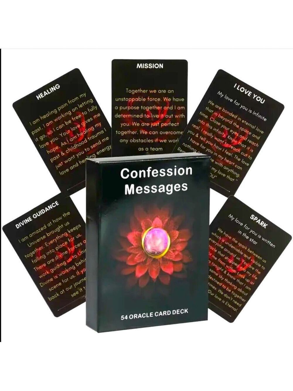 Confession Messages Oracle Cards: Discover Deeper Love & Connection Tarot Deck